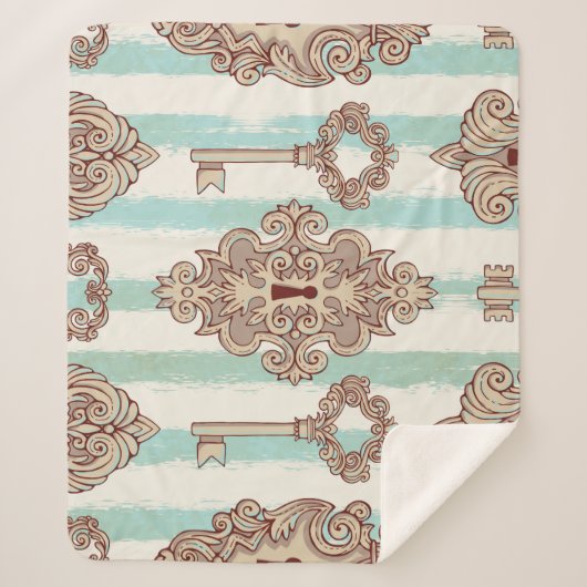  sleutels, sloten: vrij handpatroon. sherpa deken (Voorkant)