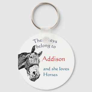 Sleutels tot de Douane van de Douane zij van Paard Sleutelhanger