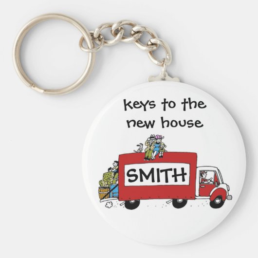 sleutels tot nieuwe woning, garage, opslag sleutelhanger (Voorkant)