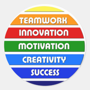 Sleutels tot succes ronde sticker