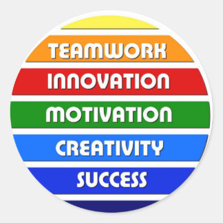 Sleutels tot succes ronde sticker