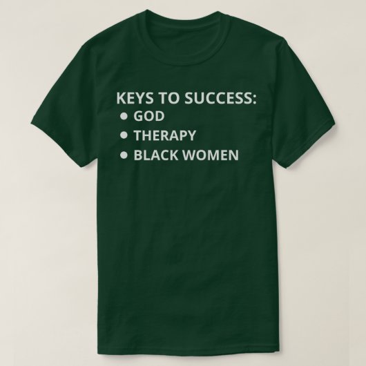 Sleutels tot succes t-shirt (Design voorkant)