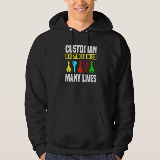 Sleutels van conciërge Janitor Bewaker Caretaker P Hoodie (Voorkant)