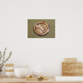 Sleutels van Gent op een bord Poster (Keuken)