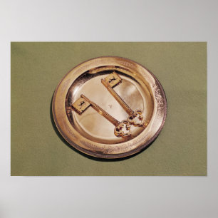 Sleutels van Gent op een bord Poster