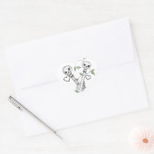 Sleutels van geraamtes hart sticker (Envelop)