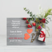 Sleutels van Liefde Save the Date Aankondiging (Staand voorkant)