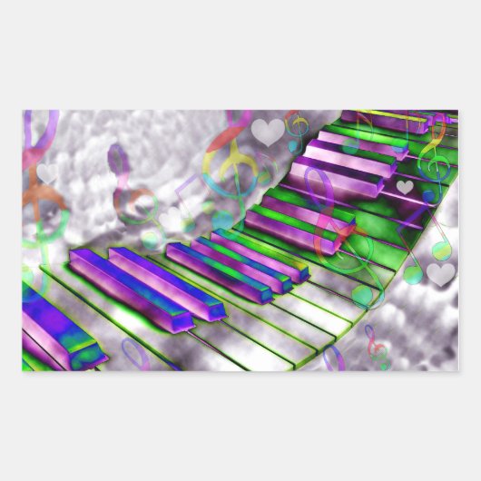 Sleutels van mijn hart#2_ rechthoekige sticker (Voorkant)