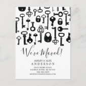  sleutels Verplaatsend Aankondiging Postkaart (Voorkant)