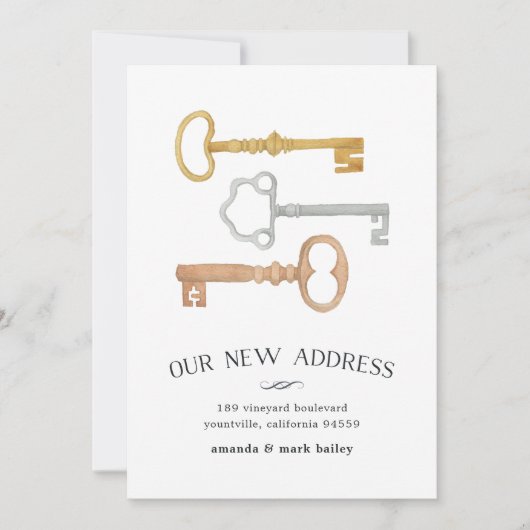  sleutels | Verplaatsingsaankondiging Aankondiging (Voorkant)