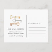  sleutels | Verplaatsingsaankondiging Aankondigingskaart (Achterkant)