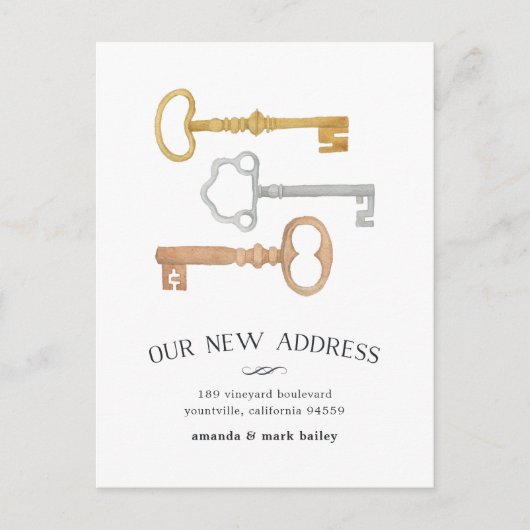  sleutels | Verplaatsingsaankondiging Aankondigingskaart (Voorkant)