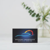 Sleutels Versnelling en Piston | Auto Service Logo Visitekaartje (Staand voorkant)