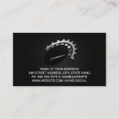 Sleutels Versnelling en Piston | Auto Service Logo Visitekaartje (Achterkant)
