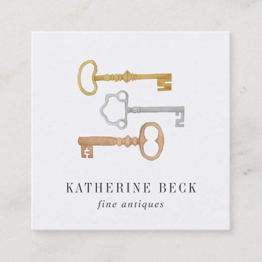  sleutels vierkante visitekaartje (Voorkant)