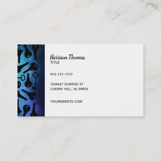 Sleutels Visitekaartjes (Achterkant)