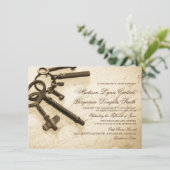 Sleutels voor haar uitnodigingen van het Heart Vin (Staand voorkant)