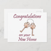 Sleutels voor Nieuwe Thuis Briefkaart (Voorkant / Achterkant)