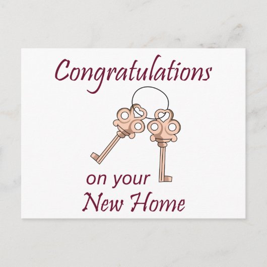 Sleutels voor Nieuwe Thuis Briefkaart (Voorkant)