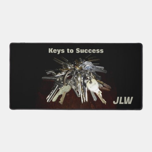 Sleutels voor succes  Fotografisch Zwart Bureaumat (Voorkant)