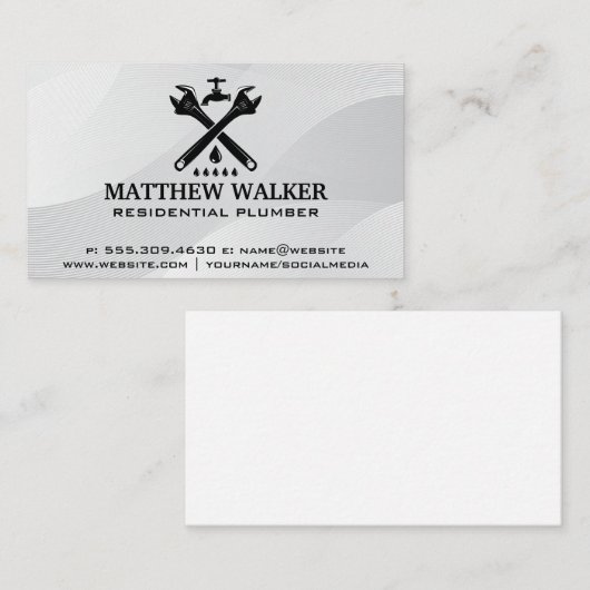 Sleutels | Waterkraan | Loodgieterswerk Visitekaartje (Voorkant / Achterkant)