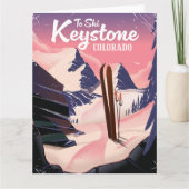 Sleutelsteen om te skiën kaart (Voorkant)