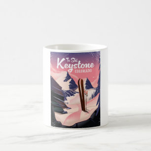 Sleutelsteen om te skiën koffiemok