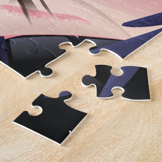 Sleutelsteen om te skiën legpuzzel (Zijkant)