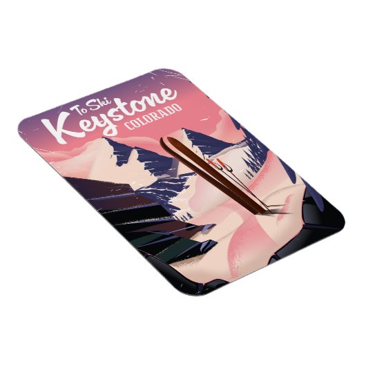 Sleutelsteen om te skiën magneet (Rechterzijde)