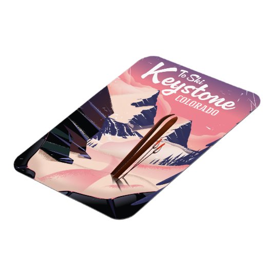 Sleutelsteen om te skiën magneet (Linkerzijde)