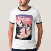 Sleutelsteen om te skiën t-shirt (Voorkant)