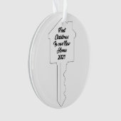 Sleutelthema Eerste Kerstmis op New Home Ornaming Ornament (voorkant)