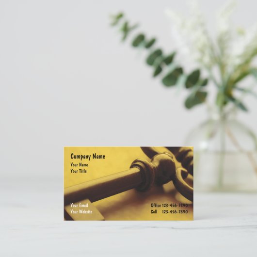 Sleutelthema van Security Visitekaartjes (Staand voorkant)