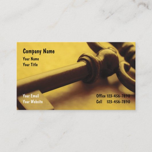 Sleutelthema van Security Visitekaartjes (Voorkant)