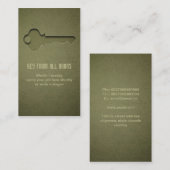 sleutelvisitekaartje visitekaartje (Voorkant / Achterkant)