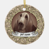 Sleuthound hond Lieve herinnering ornament (Voorkant)
