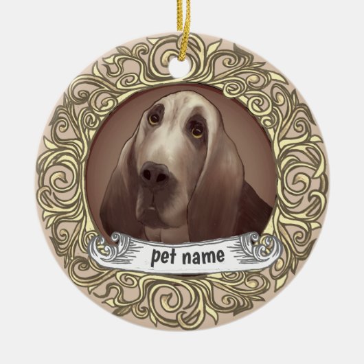 Sleuthound hond Lieve herinnering ornament (Voorkant)