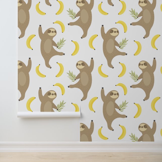Sleuven en Bananas Pattern Behang (Applicatie)