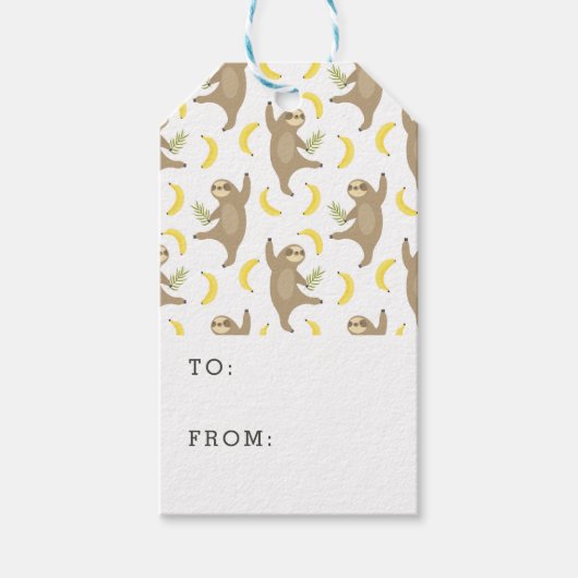 Sleuven en Bananas Pattern Cadeaulabel (Voorkant)