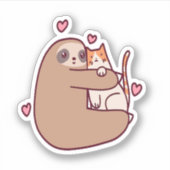 Sleuven en katten zijn de beste vrienden sticker (Voorkant)