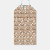 Sleuven en koffie-patroon cadeaulabel (Achterkant)