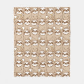 Sleuven en koffie-patroon fleece deken (Voorkant)