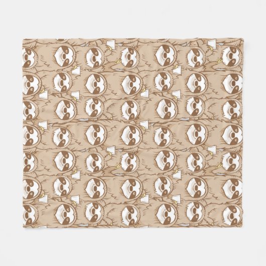Sleuven en koffie-patroon fleece deken (Voorkant (Horizontaal))