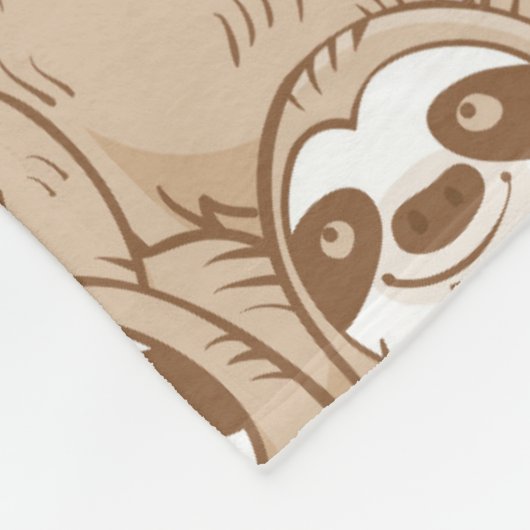 Sleuven en koffie-patroon fleece deken (Hoek)