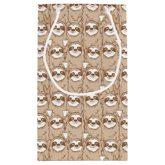 Sleuven en koffie-patroon klein cadeauzakje (Achterkant)