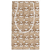 Sleuven en koffie-patroon klein cadeauzakje (Voorkant)