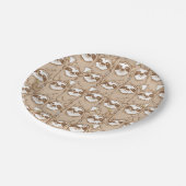 Sleuven en koffie-patroon papieren bordje (Gekanteld)