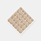 Sleuven en koffie-patroon servet (Hoek)