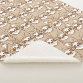 Sleuven en koffie-patroon sherpa deken (3/4)