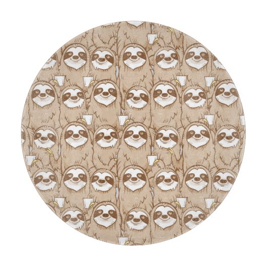 Sleuven en koffie-patroon snijplank (Voorkant)